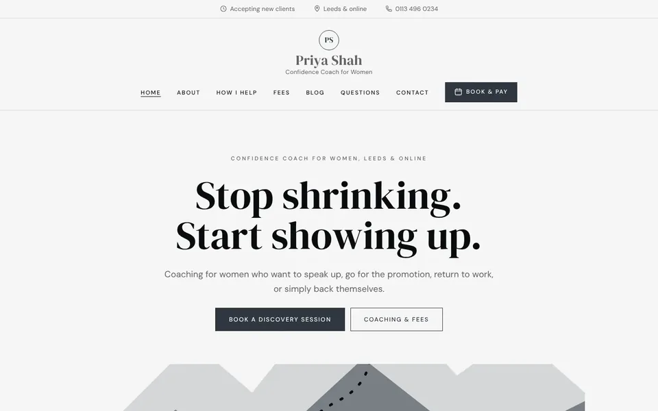 Clarity website design for coaches